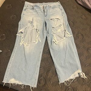 Distressed Light Blue Women's Jeans